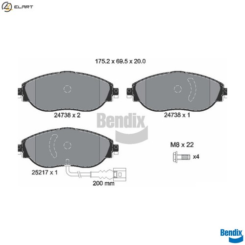 Brake pad set - brake,
